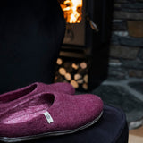 NZ Wool Slippers - Cranberry