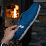 NZ Wool Slippers - Petrol