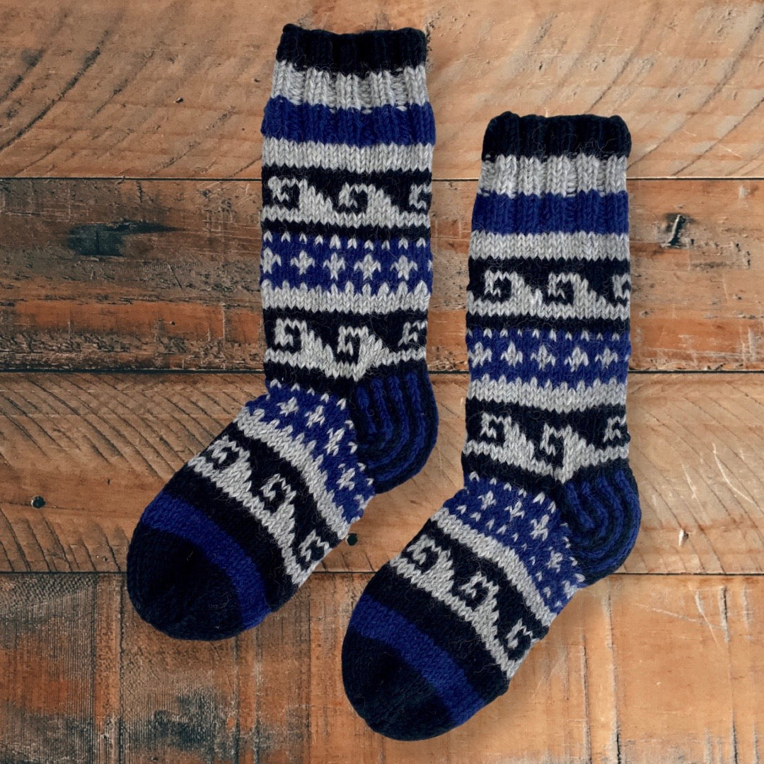 Knitted Wool Wave Rider Socks
